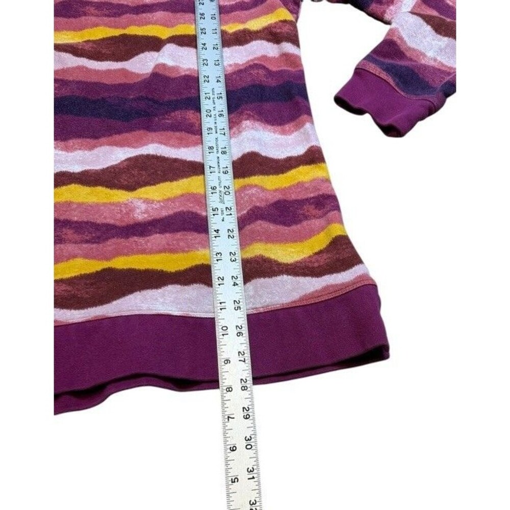 Lands End Sweater Womens Medium Sweatshirt Pull Over Crew Serious Sweats Sunset - Picture 7 of 7